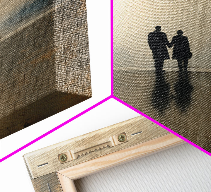 Diplomatic Handshake Silhouette Canvas Print, Law Office Art, Metal Wall Decor, Office Decor, Abstract Art, Counsel, LOA-1x1-19
