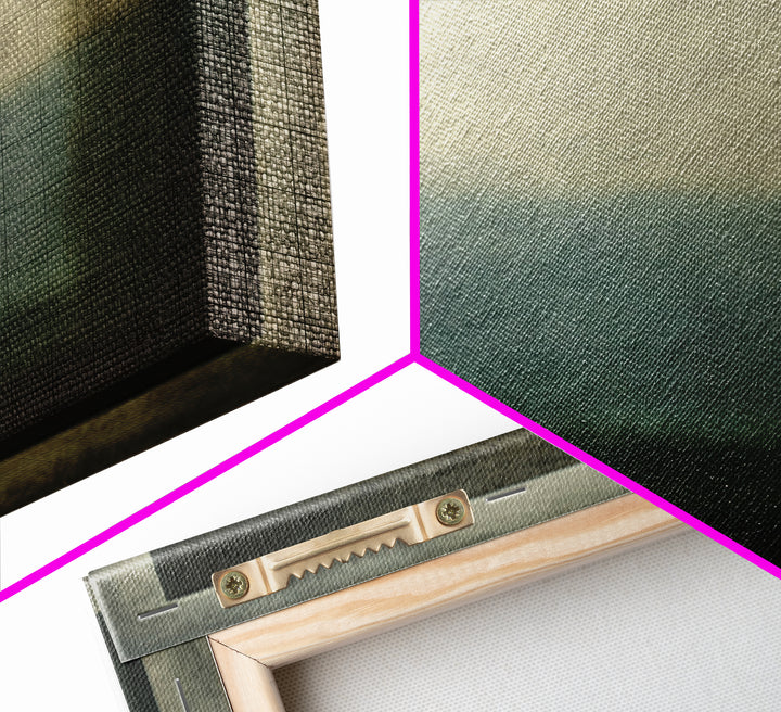 Deep Green and Walnut Toned Abstract Canvas Print, Law Office Art, Teen Girl Room Decor, Office Decor, Abstract Art, Counsel, LOA-1x1-45