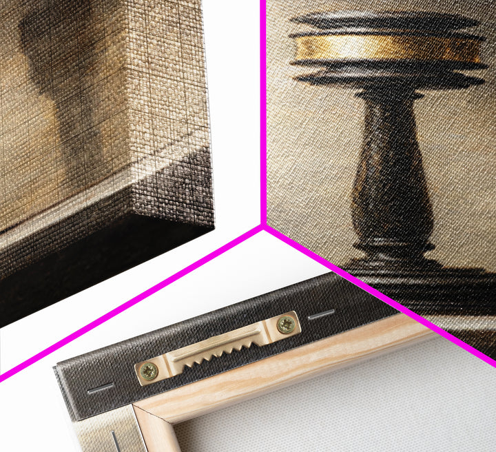 Classic Gavel Still Life Canvas Print, Law Office Art, Textured Painting, Office Decor, Fine Art, Counsel, Office Wall Art, LOA-1x3-25
