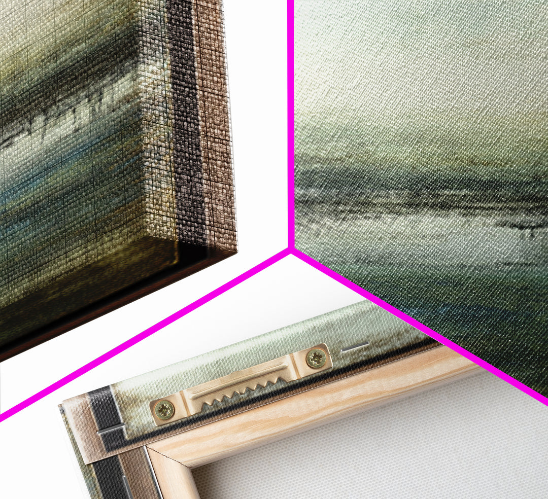 Deep Green and Walnut Toned Abstract Canvas Print, Law Office Art, Digital Prints, Office Decor, Counsel, Gifts for Lawyers, LOA-1x3-33
