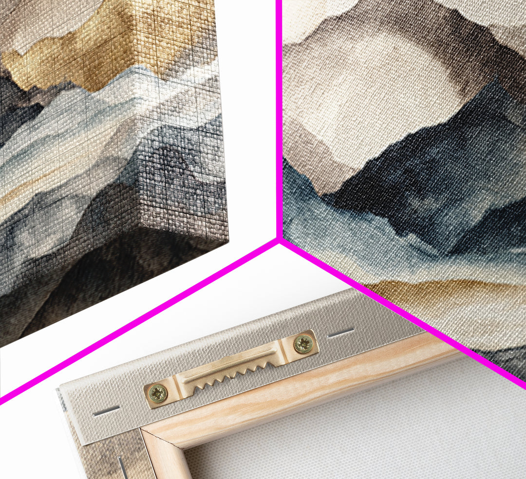 Ink Wash Mountain Symbolizing Stability Canvas Print, Law Office Art, Office Decor, Oil Painting, Counsel, Therapy Office Decor, LOA-2x1-64