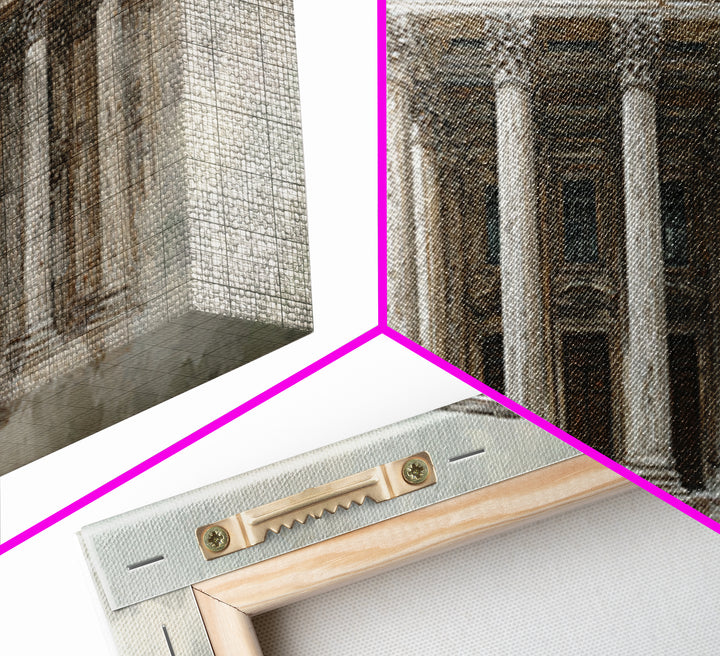 Marble Courthouse Column Study Without Building Scene Canvas Print, Law Office Art, Teen Girl Room Decor, Office Decor, Counsel, LOA-2x1-95