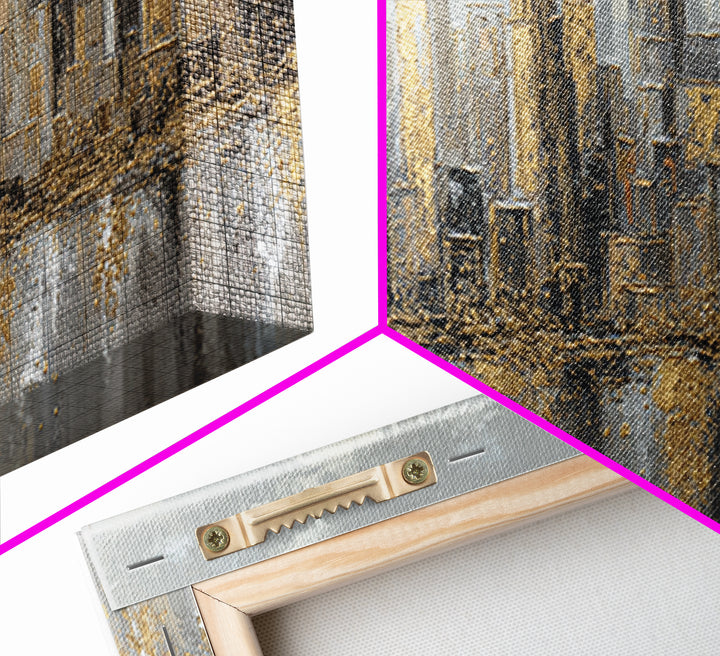Quiet City Skyline Framed Canvas Print, Law Office Art, Luxury Decor, Office Decor, Fine Art, Counsel, Printable Art, LOA-3x1-52