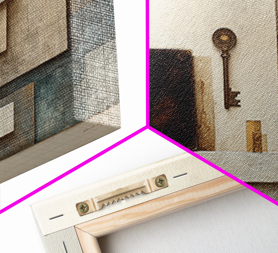 Antique Key and Leather Bound Books Arrangement Canvas Print, Law Office Art, Canvas Print, Office Decor, Fine Art, Counsel, LOA-3x2-11