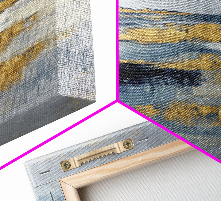 Abstract Navy and Gold Composition for Authority Canvas Print, Law Office Art, Printable Art, Office Decor, Fine Art, Counsel, LOA-3x2-32