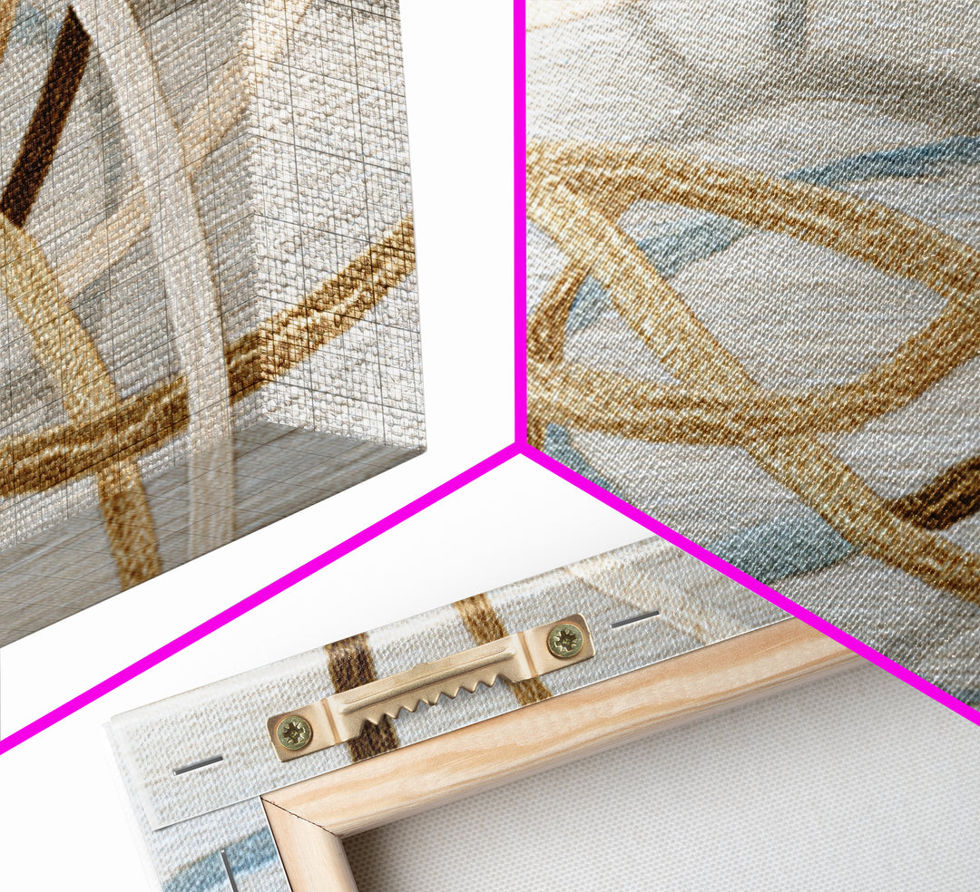Gold Thread Knot Symbolizing Resolution Framed Canvas Print, Law Office Art, Office Wall Art, Office Decor, Fine Art, Counsel, LOA-3x2-46