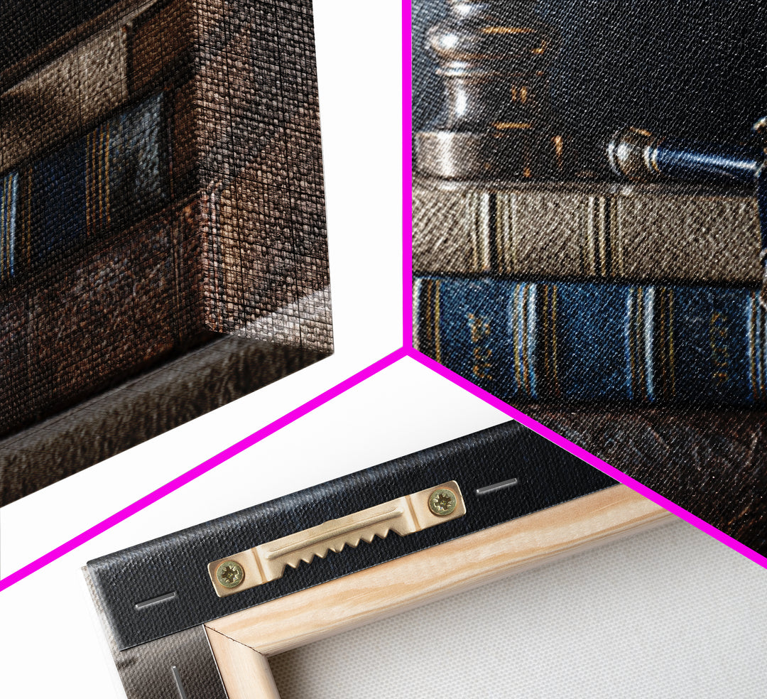 Dignified Law Books and Fountain Pen Still Framed Canvas Print, Law Office Art, Printable, Office Decor, Fine Art, Counsel, LOA-3x2-6