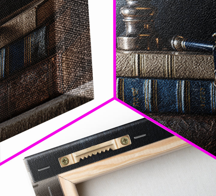 Dignified Law Books and Fountain Pen Still Framed Canvas Print, Law Office Art, Printable, Office Decor, Fine Art, Counsel, LOA-3x2-6