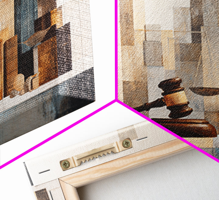 Classic Gavel Still Life Canvas Print, Law Office Art, Lawyer, Office Decor, Oil Painting, Counsel, Neutral Decor, Modern Decor, LOA-3x2-89