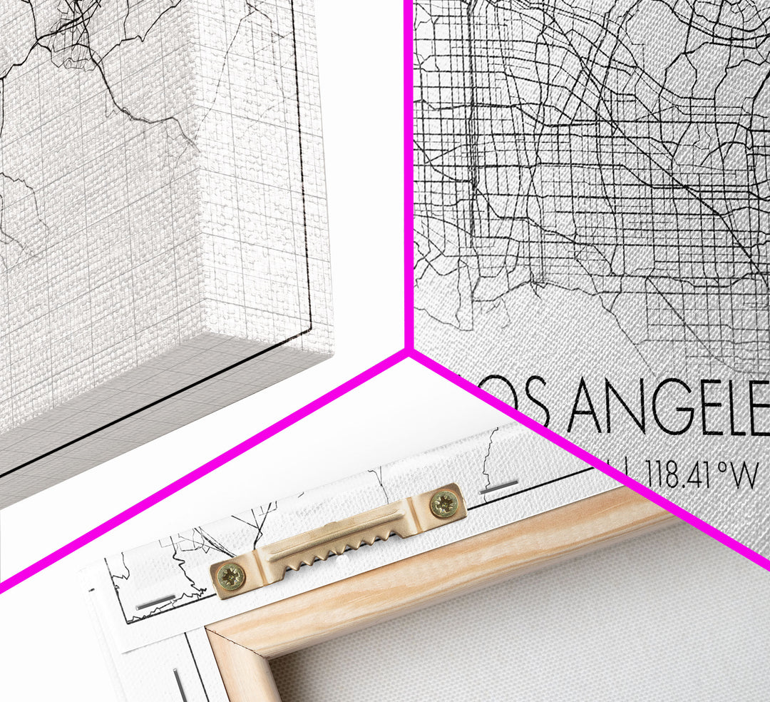 Los Angeles City Map, California Map, Map Art, Modern Art, Wall Art, Canvas Art, Tiny House Décor, Rustic Wall Art, Wanderlust Gift, Prints