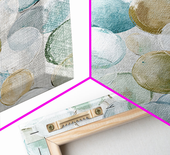 Soap Bubbles Rendered as Playful Abstract Circles Canvas Print, Laundry Room Art, Gallery Wall Prints, Living Room Decor, Clean, LRA-1x1-54