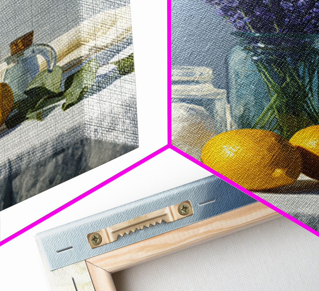 Lemon and Clean Linen Still Life Canvas Print, Laundry Room Art, Modern Decor, Living Room Decor, Abstract Art, Clean, LRA-1x1-75