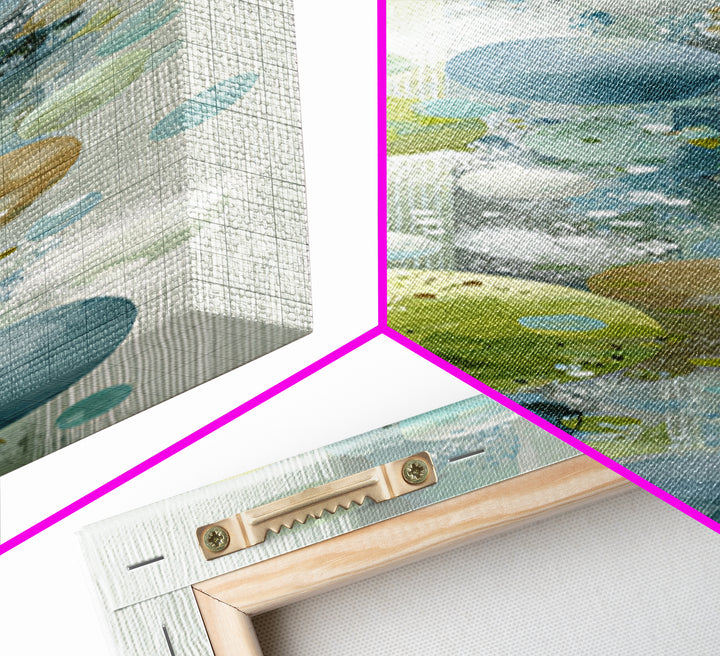 Abstract Suds and Bubbles Canvas Print, Laundry Room Art, Minimalist Wall Art, Living Room Decor, Abstract Art, Clean, LRA-1x3-10