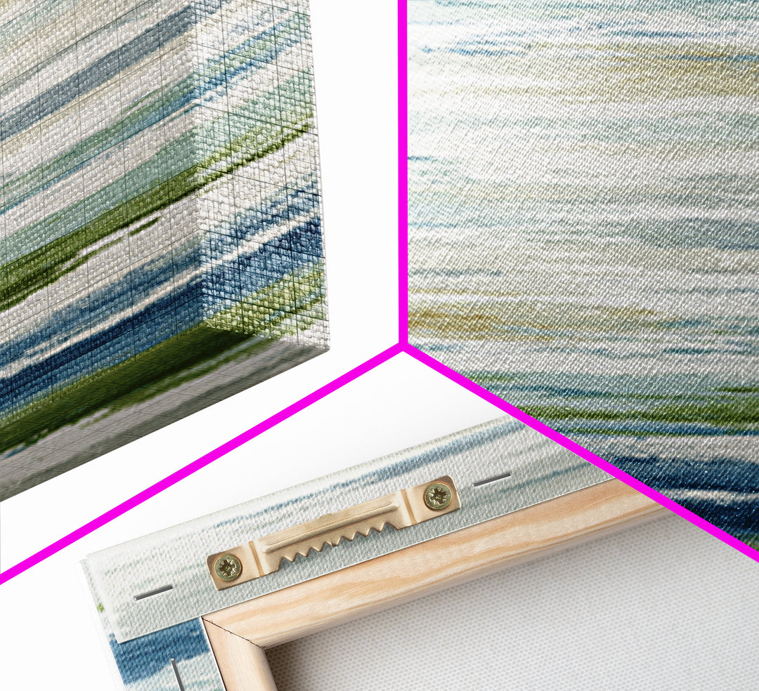 Clean Blue Water Ripple Abstraction Framed Canvas Print, Laundry Room Art, Living Room Decor, Abstract Art, Clean, LRA-1x3-54