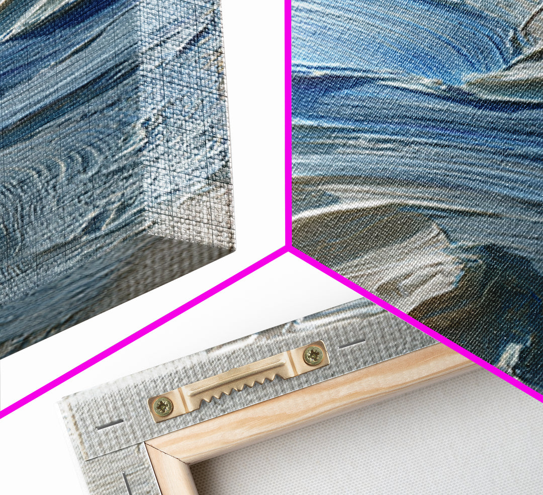 Clean Blue Water Ripple Abstraction Canvas Print, Laundry Room Art, Funny Poster, Living Room Decor, Abstract Art, Clean, LRA-1x3-78