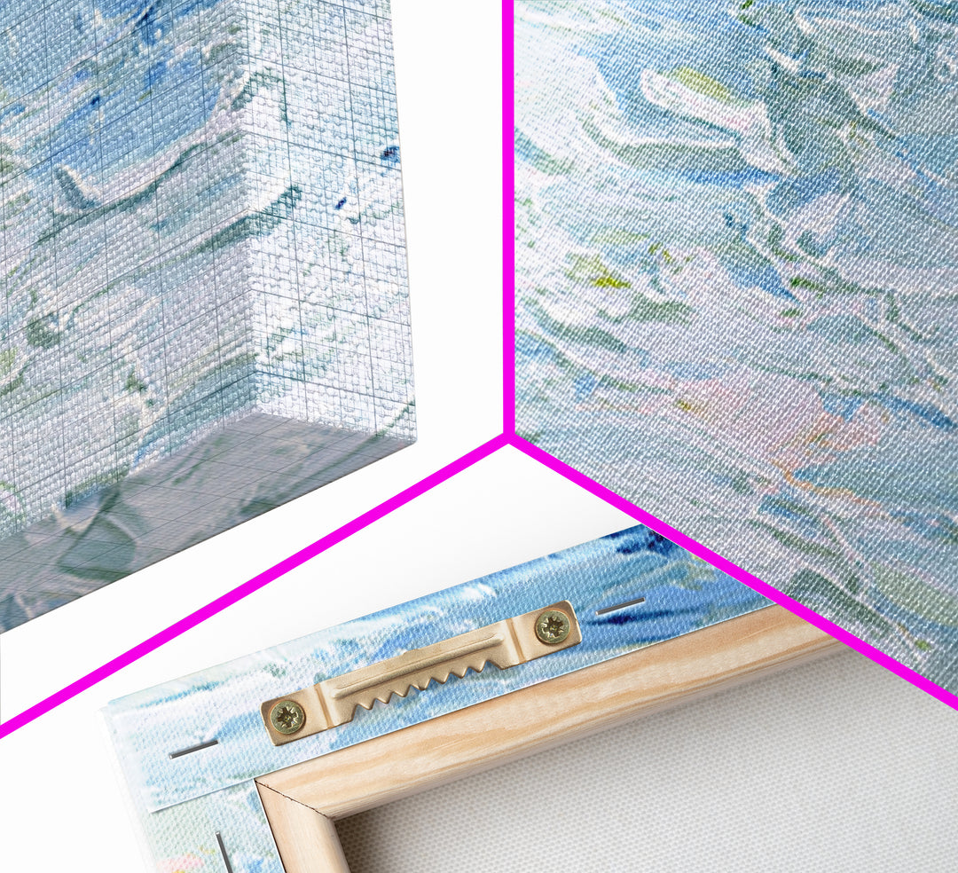 Clean Blue Water Ripple Abstraction Framed Canvas Print, Laundry Room Art, Fine Art Print, Living Room Decor, Abstract Art, LRA-2x1-14