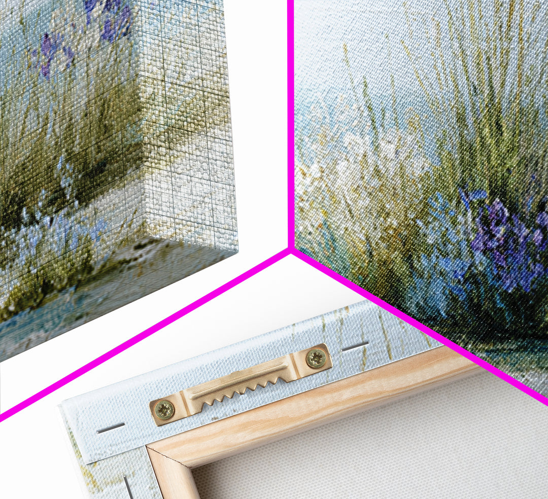 Fresh Air Meadow Landscape for Clean Mood Framed Canvas Print, Laundry Room Art, Oil Painting, Living Room Decor, Clean, LRA-2x1-43