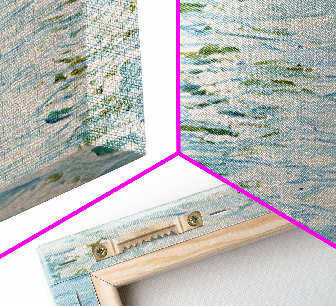 Clean Blue Water Ripple Abstraction Canvas Print, Laundry Room Art, Room Decor, Living Room Decor, Abstract Art, Clean, LRA-2x1-62