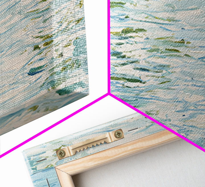 Clean Blue Water Ripple Abstraction Canvas Print, Laundry Room Art, Room Decor, Living Room Decor, Abstract Art, Clean, LRA-2x1-62