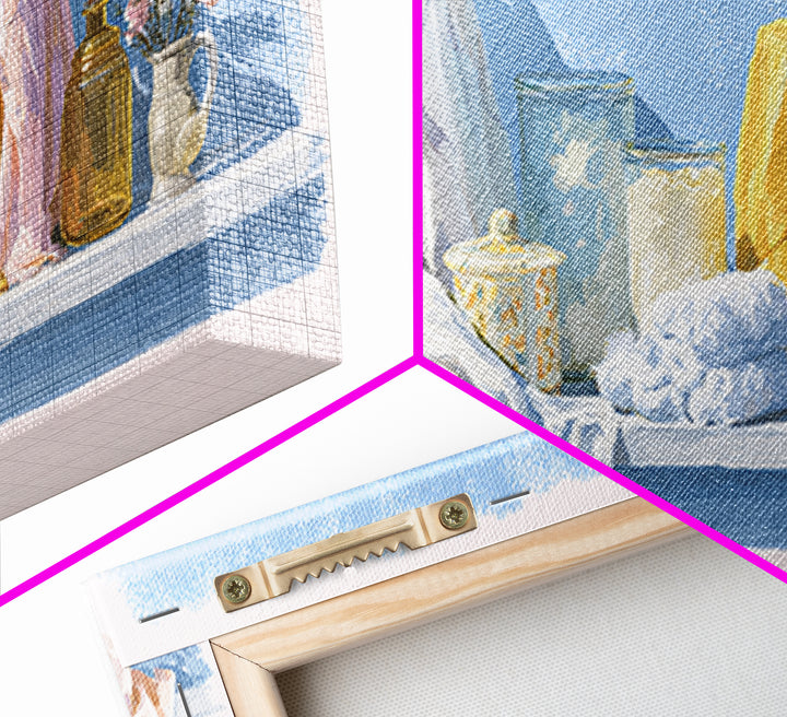 Retro Iron Illustration Canvas Print, Laundry Room Art, Digital Print, Living Room Decor, Oil Painting, Clean, Custom Wall Art, LRA-2x1-77