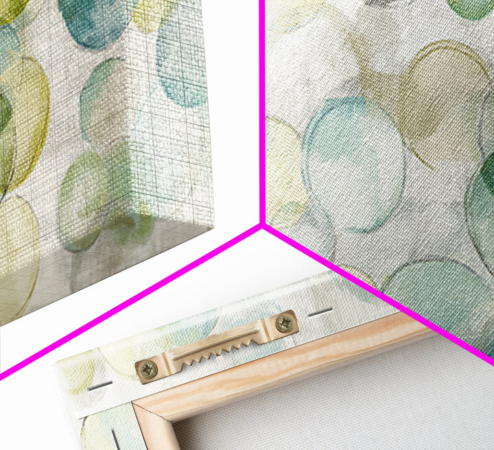 Soap Bubbles Rendered as Playful Abstract Circles Canvas Print, Laundry Room Art, Printable Wall Art, Living Room Decor, Clean, LRA-2x1-98