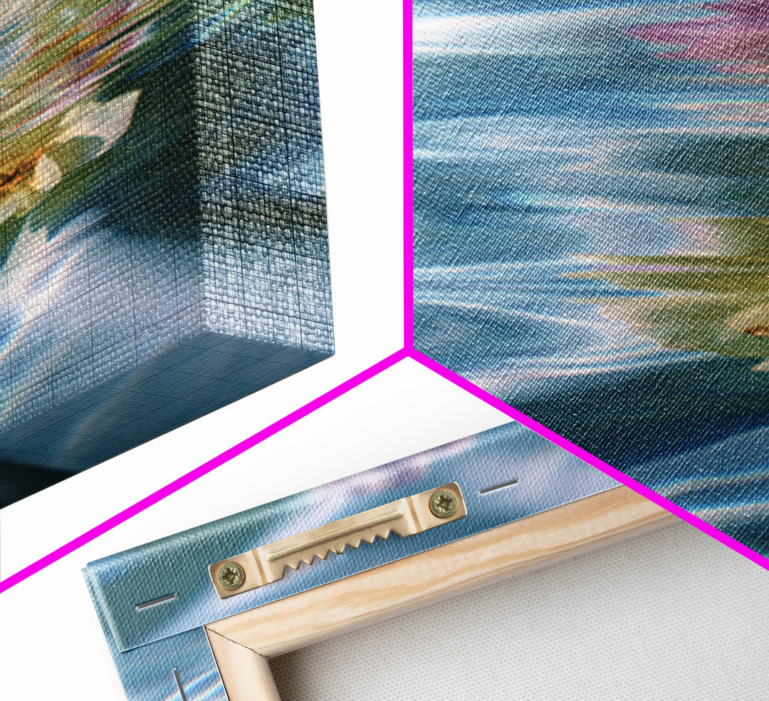 Clean Blue Water Ripple Abstraction Framed Canvas Print, Laundry Room Art, Boho Decor, Living Room Decor, Fine Art, Clean, LRA-2x3-2