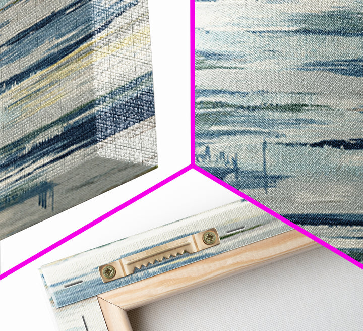 Clean Blue Water Ripple Abstraction Framed Canvas Print, Laundry Room Art, Digital Art, Living Room Decor, Abstract Art, Clean, LRA-2x3-98