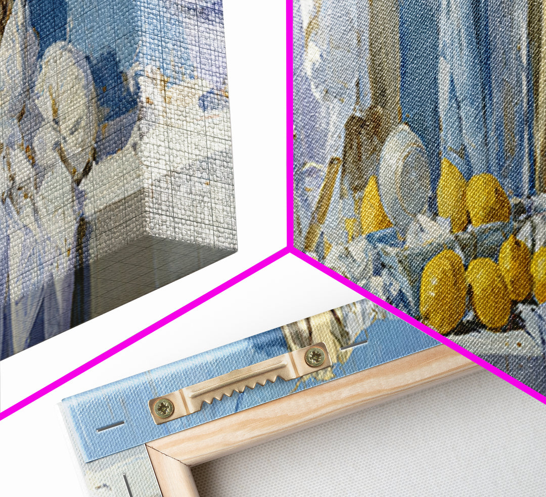 Lemon and Clean Linen Still Life Canvas Print, Laundry Room Art, Room Decor, Living Room Decor, Abstract Art, Clean, LRA-3x1-91
