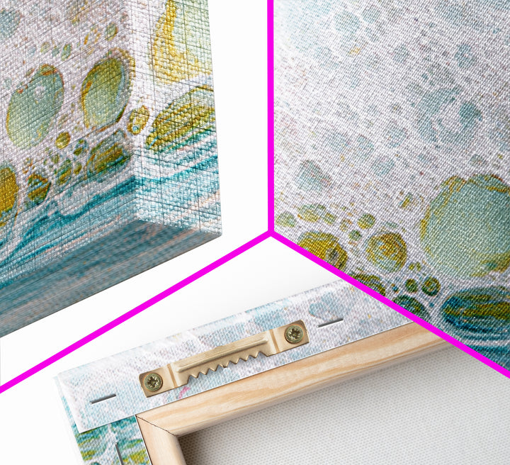 Abstract Suds and Bubbles Framed Canvas Print, Laundry Room Art, Printable Wall Art, Living Room Decor, Abstract Art, Clean, LRA-3x2-2