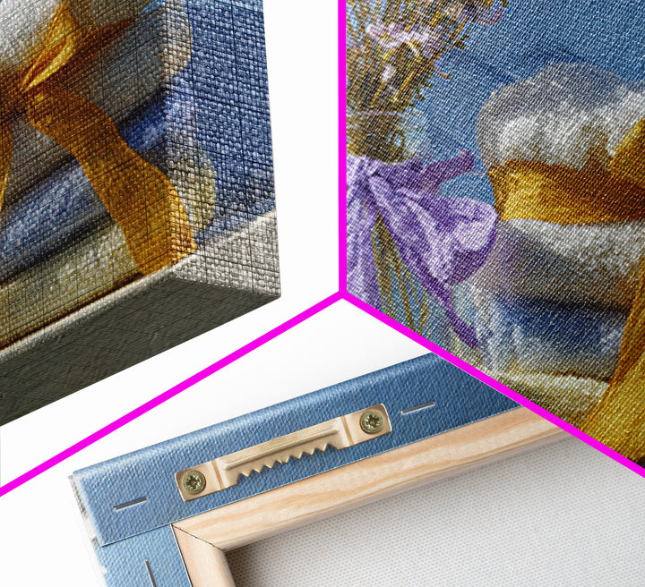 Lavender Sachet and Ribbon Still Life Canvas Print, Laundry Room Art, Farmhouse Wall Decor, Living Room Decor, Fine Art, Clean, LRA-3x2-21