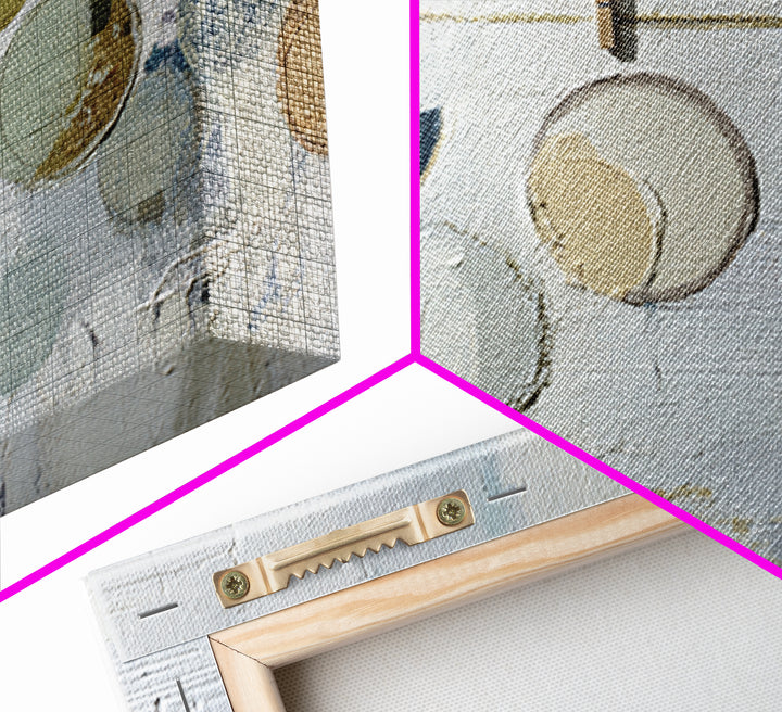 Soap Bubbles Rendered as Playful Abstract Circles Canvas Print, Laundry Room Art, Farmhouse Wall Decor, Living Room Decor, LRA-3x2-58
