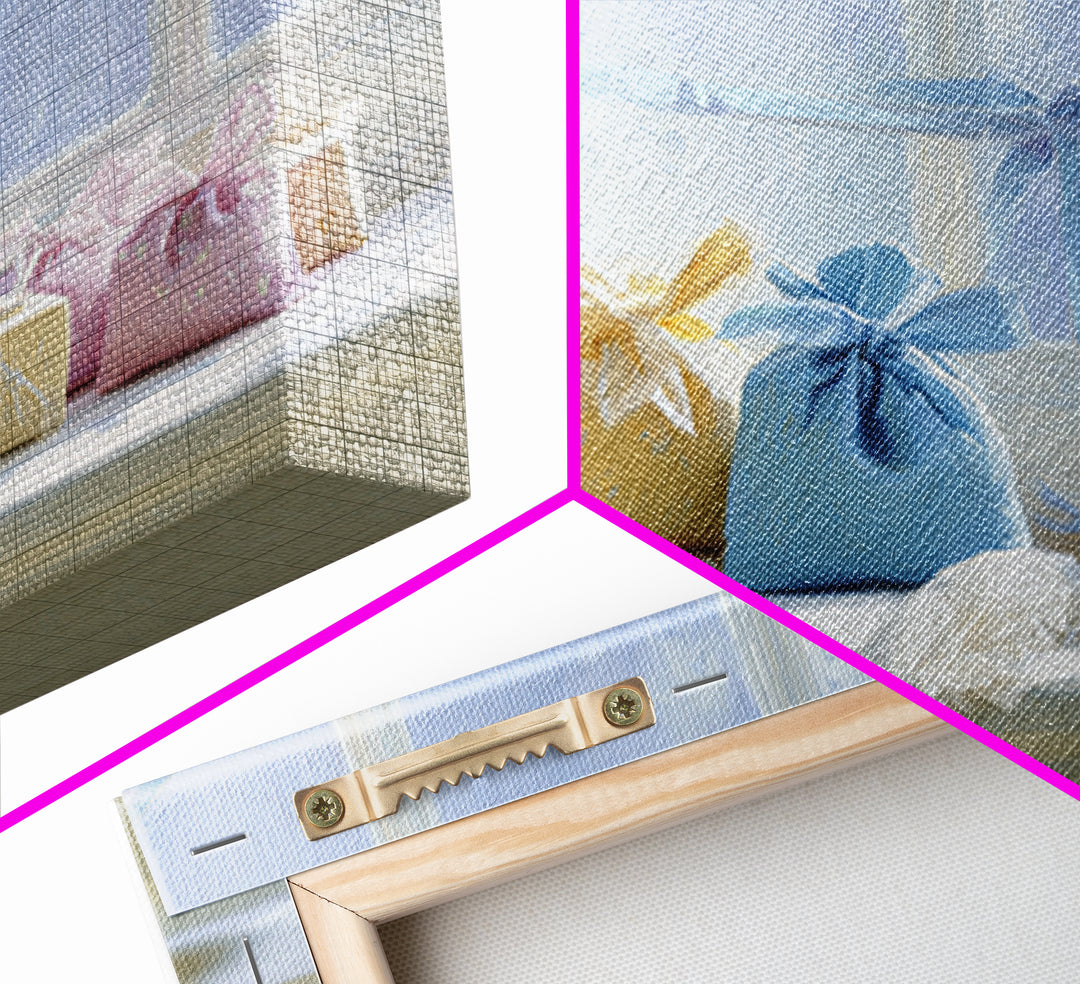 Lavender Sachet and Ribbon Still Life Canvas Print, Laundry Room Art, Digital Art Print, Living Room Decor, Fine Art, Clean, LRA-3x2-93