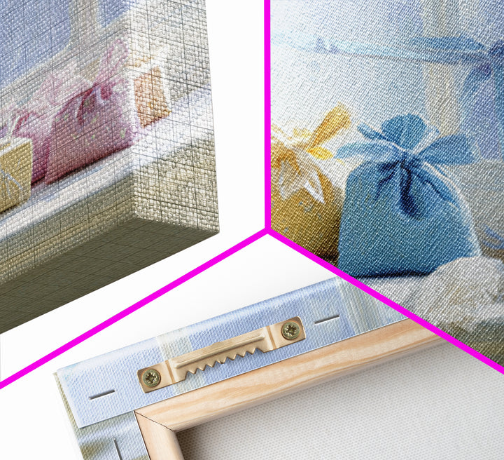 Lavender Sachet and Ribbon Still Life Canvas Print, Laundry Room Art, Digital Art Print, Living Room Decor, Fine Art, Clean, LRA-3x2-93