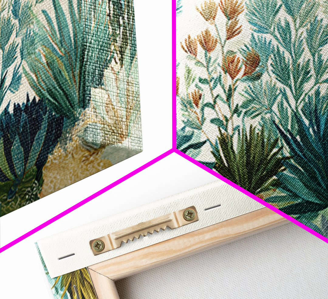 Wild Herbs Rosemary and Thyme Botanical Study Canvas Print, Mediterranean Art, Room Decor, Living Room Decor, Fine Art, Azure, MAR-2x1-44