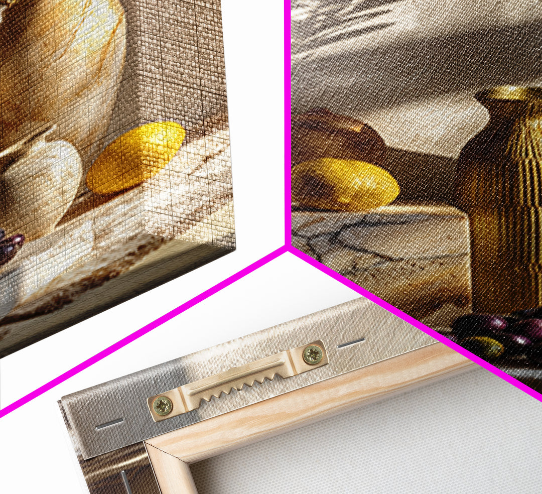 Figs Olives and Cheese Still Life Canvas Print, Mediterranean Art, Landscape Wall Art, Living Room Decor, Fine Art, Azure, MAR-2x3-40