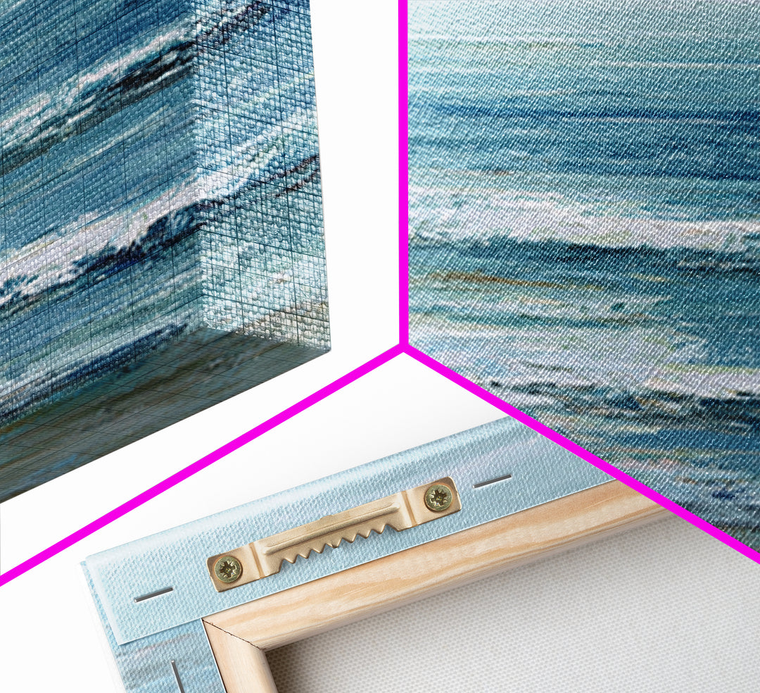 Hotel Coastal Landscape Framed Canvas Print, Master Bedroom, Neutral Decor, Bedroom Decor, Oil Painting, Sanctuary, Home Decor, MAS-1x1-21