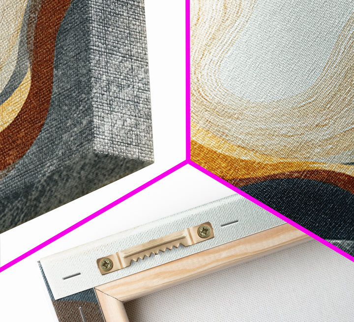 Abstract Wave Forms Framed Canvas Print, Master Bedroom, Farmhouse Decor, Bedroom Decor, Abstract Art, Sanctuary, MAS-1x1-44
