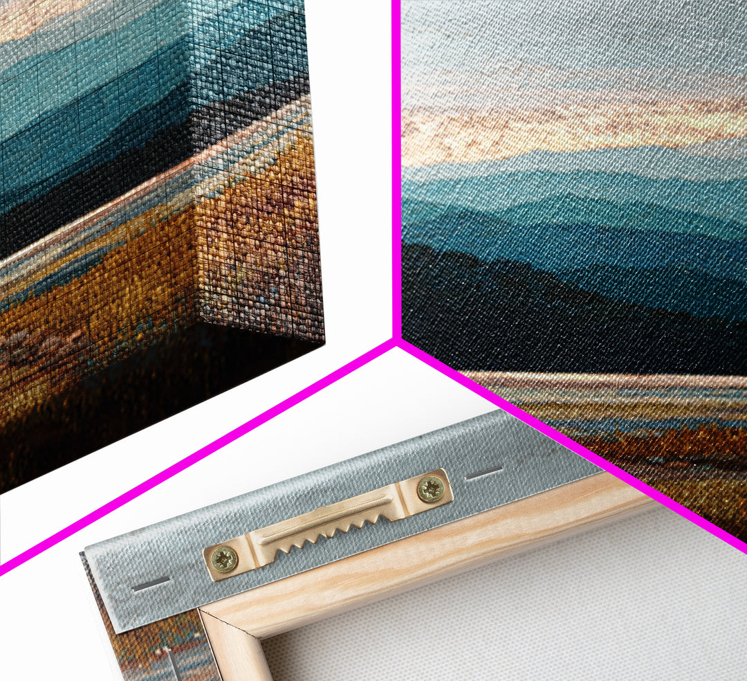 Soft Mountain Ridge Framed Canvas Print, Master Bedroom, Boho Decor, Bedroom Decor, Fine Art, Sanctuary, Wall Art Prints, MAS-1x1-61