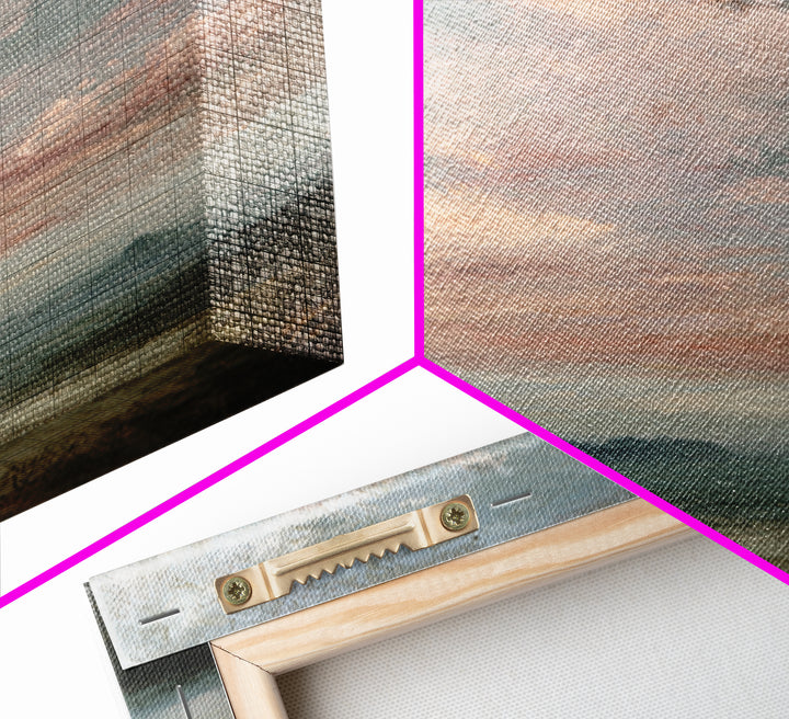 Blush and Taupe Cloudscape Framed Canvas Print, Master Bedroom, Statement Artwork, Bedroom Decor, Fine Art, Sanctuary, MAS-1x1-78