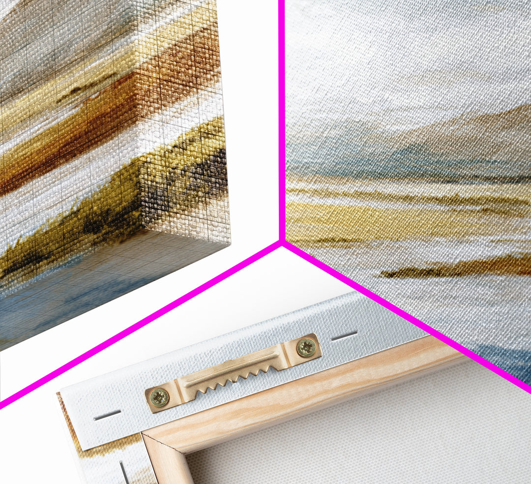 Soft Mountain Ridge Canvas Print, Master Bedroom, Minimalist Decor, Bedroom Decor, Oil Painting, Sanctuary, Farmhouse Decor, MAS-1x1-85