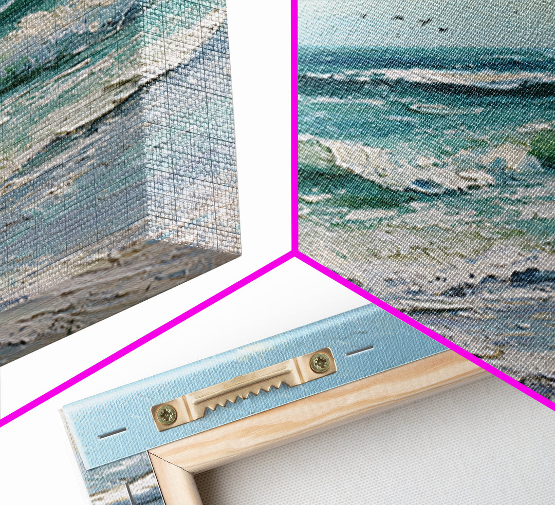 Elegant Moonlit Ocean Horizon Canvas Print, Master Bedroom, Wedding Decor, Bedroom Decor, Sanctuary, Rustic Home Decor, MAS-1x1-97