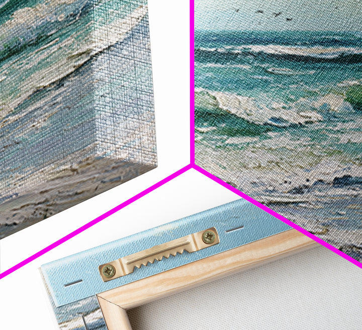 Elegant Moonlit Ocean Horizon Canvas Print, Master Bedroom, Wedding Decor, Bedroom Decor, Sanctuary, Rustic Home Decor, MAS-1x1-97