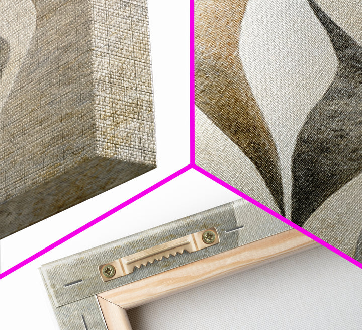 Minimal Stone Shapes Canvas Print, Master Bedroom, Above Bed Wall Decor, Bedroom Decor, Fine Art, Sanctuary, Textured Painting, MAS-1x3-100