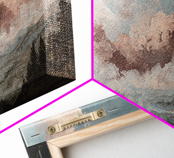 Blush and Taupe Cloudscape Canvas Print, Master Bedroom, Bedroom Decor, Abstract Art, Sanctuary, Printable Art, MAS-2x1-2