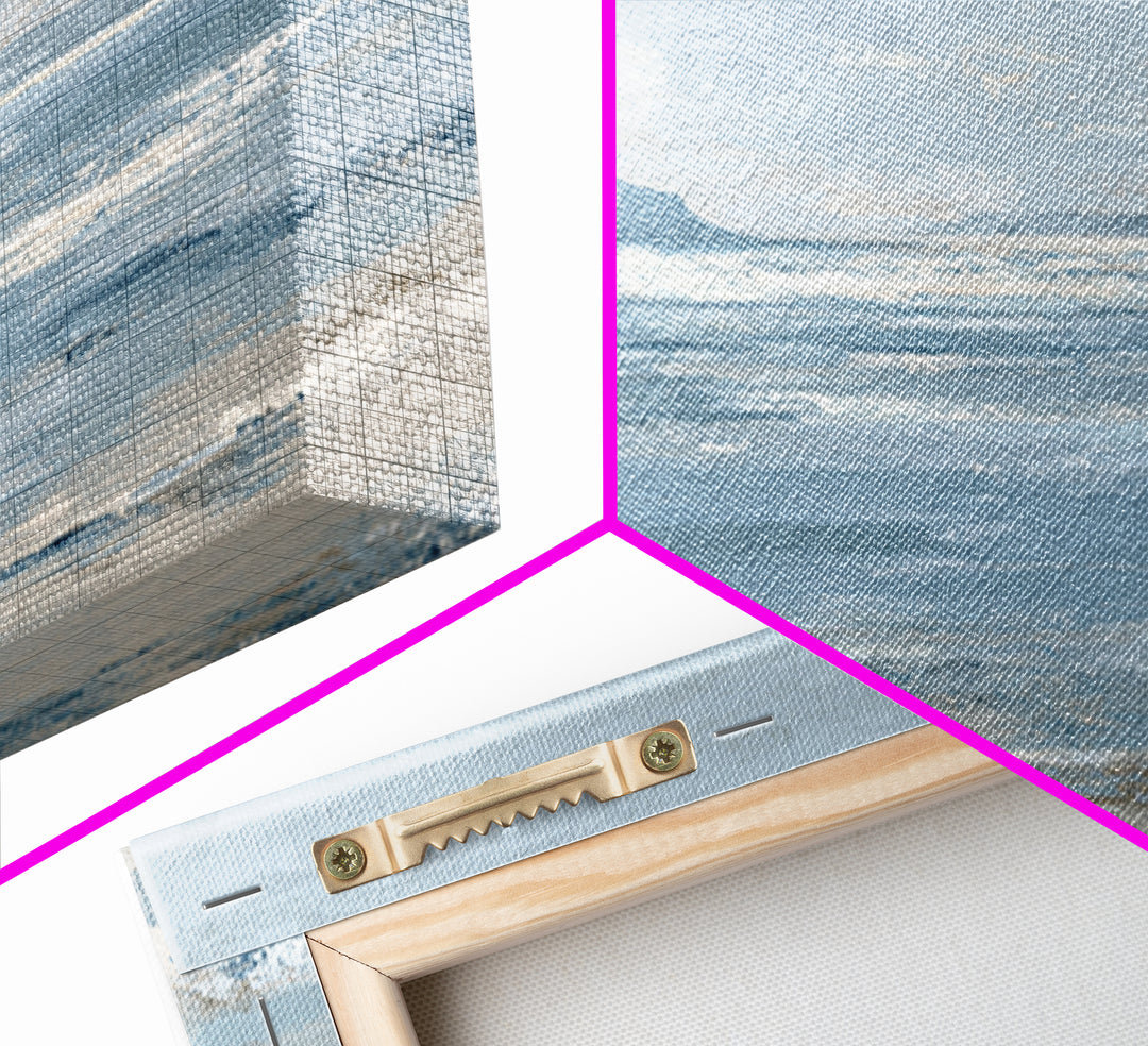 Hotel Coastal Landscape Canvas Print, Master Bedroom, Large Wall Art, Bedroom Decor, Watercolor Art, Sanctuary, Bedroom Prints, MAS-2x1-41