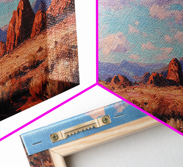 Quiet Desert Dusk Framed Canvas Print, Master Bedroom, Minimalist Decor, Bedroom Decor, Oil Painting, Sanctuary, MAS-2x1-6