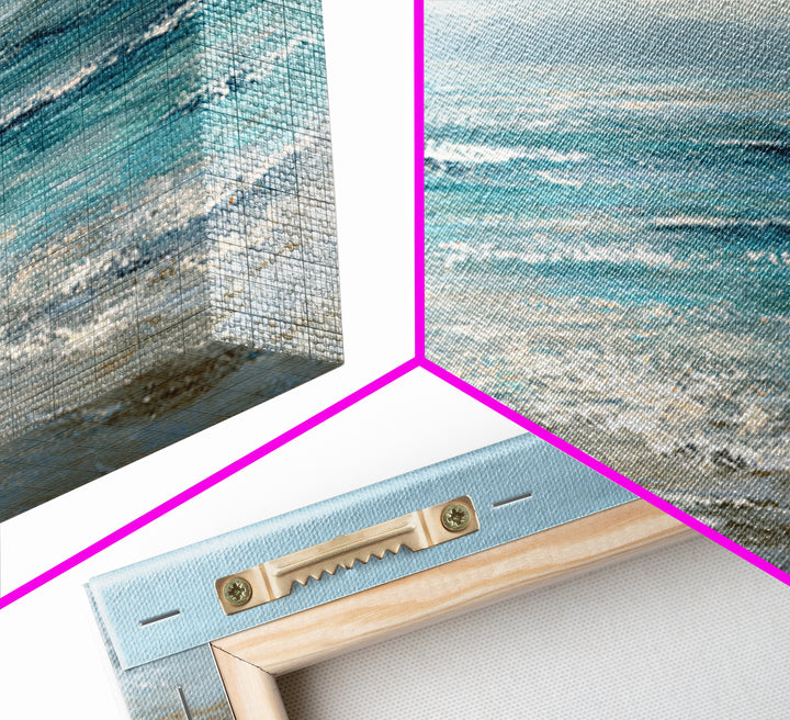 Hotel Coastal Landscape Framed Canvas Print, Master Bedroom, Canvas Print, Bedroom Decor, Sanctuary, Above Bed Wall Art, MAS-2x1-65