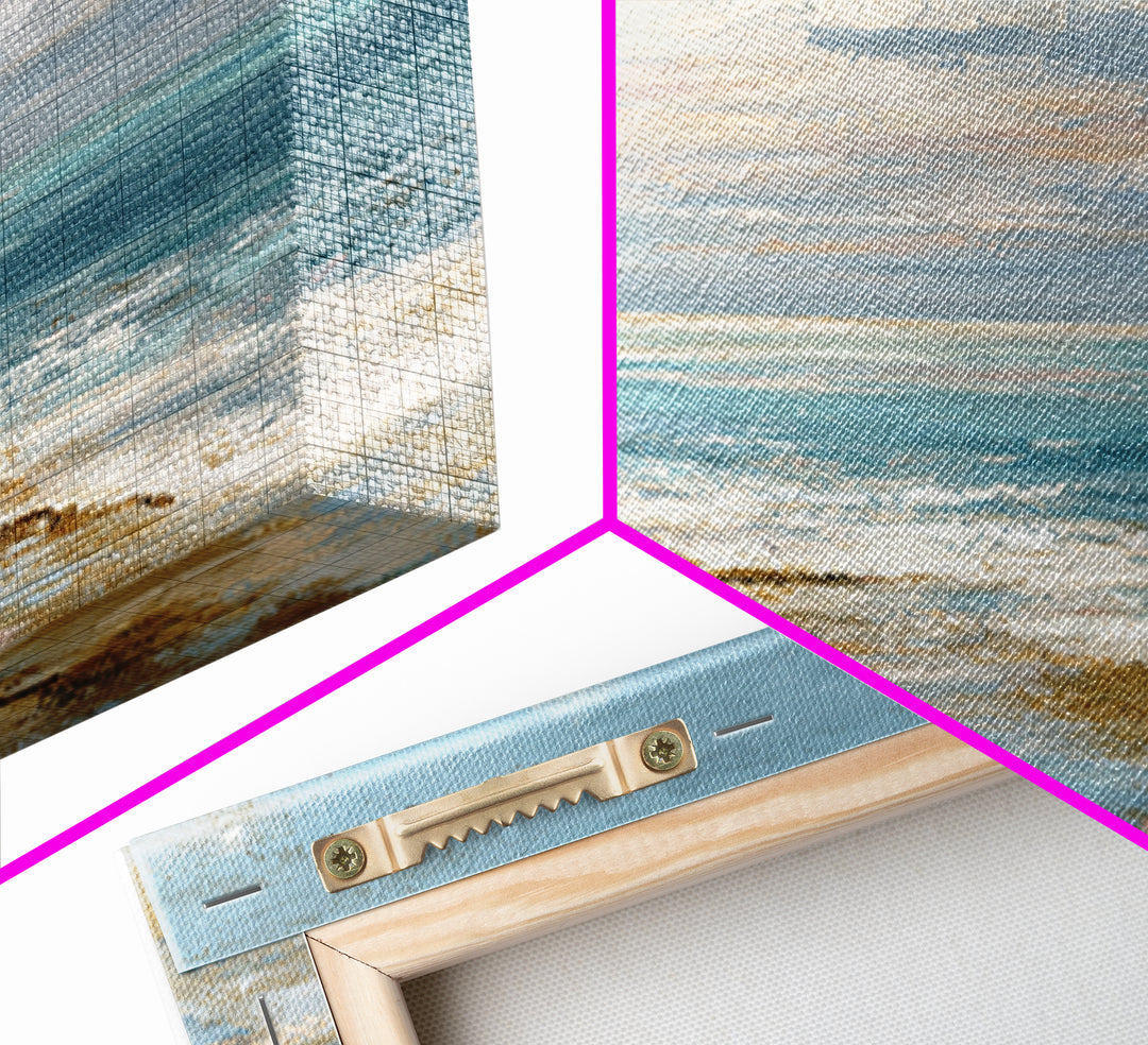 Hotel Coastal Landscape Canvas Print, Master Bedroom, Farmhouse Wall Art, Bedroom Decor, Oil Painting, Sanctuary, MAS-2x1-89