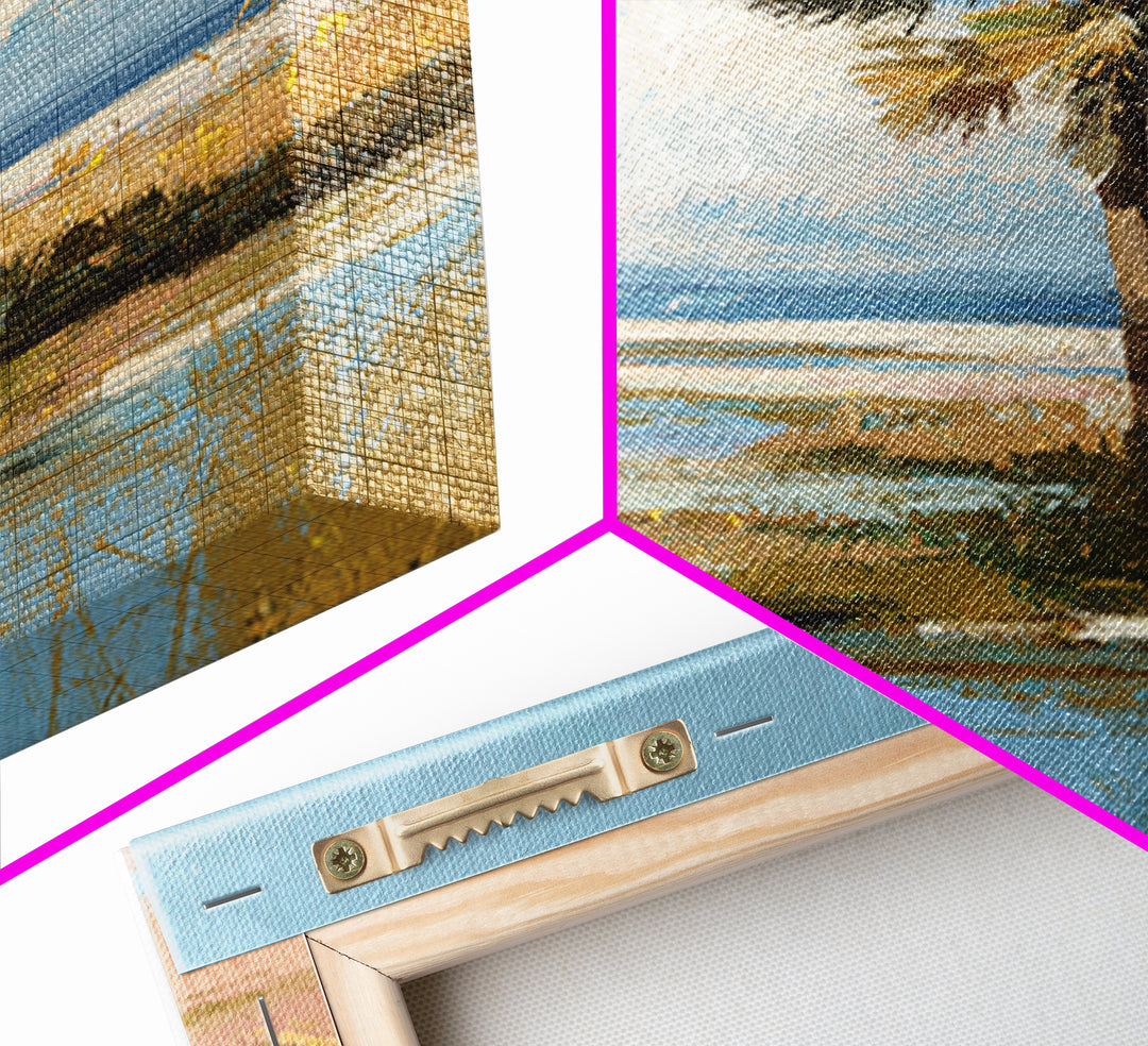 Hotel Coastal Landscape Canvas Print, Master Bedroom, Living Room Prints, Bedroom Decor, Watercolor Art, Sanctuary, MAS-2x3-77