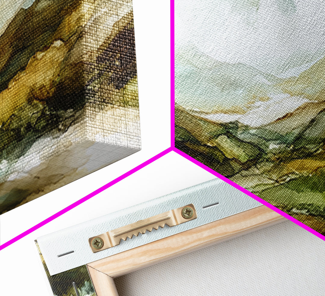 Soft Mountain Ridge Canvas Print, Master Bedroom, Wall Decor Bedroom, Bedroom Decor, Fine Art, Sanctuary, Fine Art Print, MAS-3x1-29